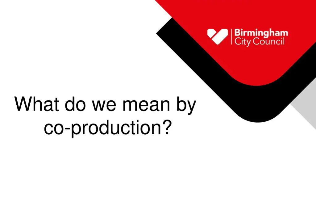 what do we mean by co production