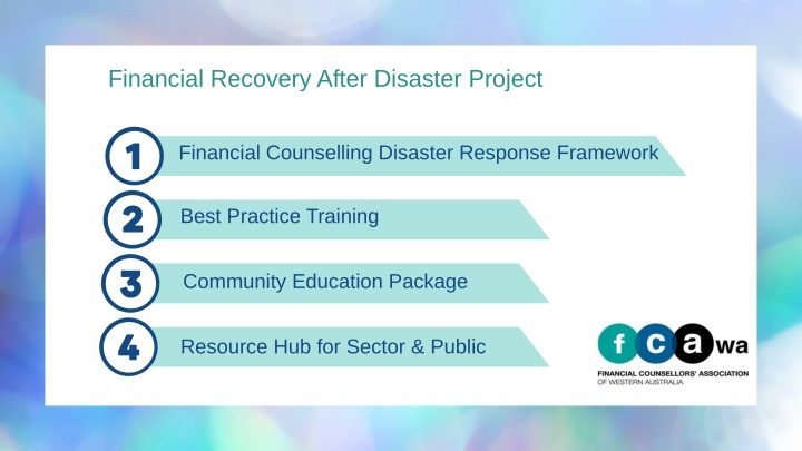 financial recovery after disaster project