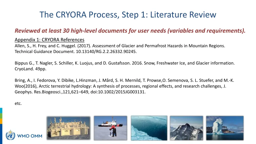the cryora process step 1 literature review