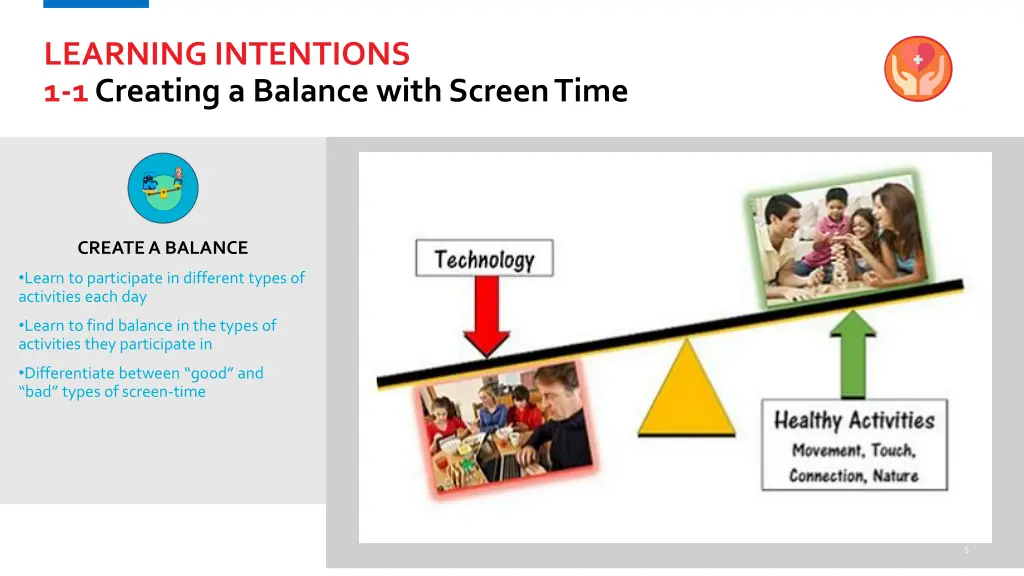 learning intentions 1 1 creating a balance with