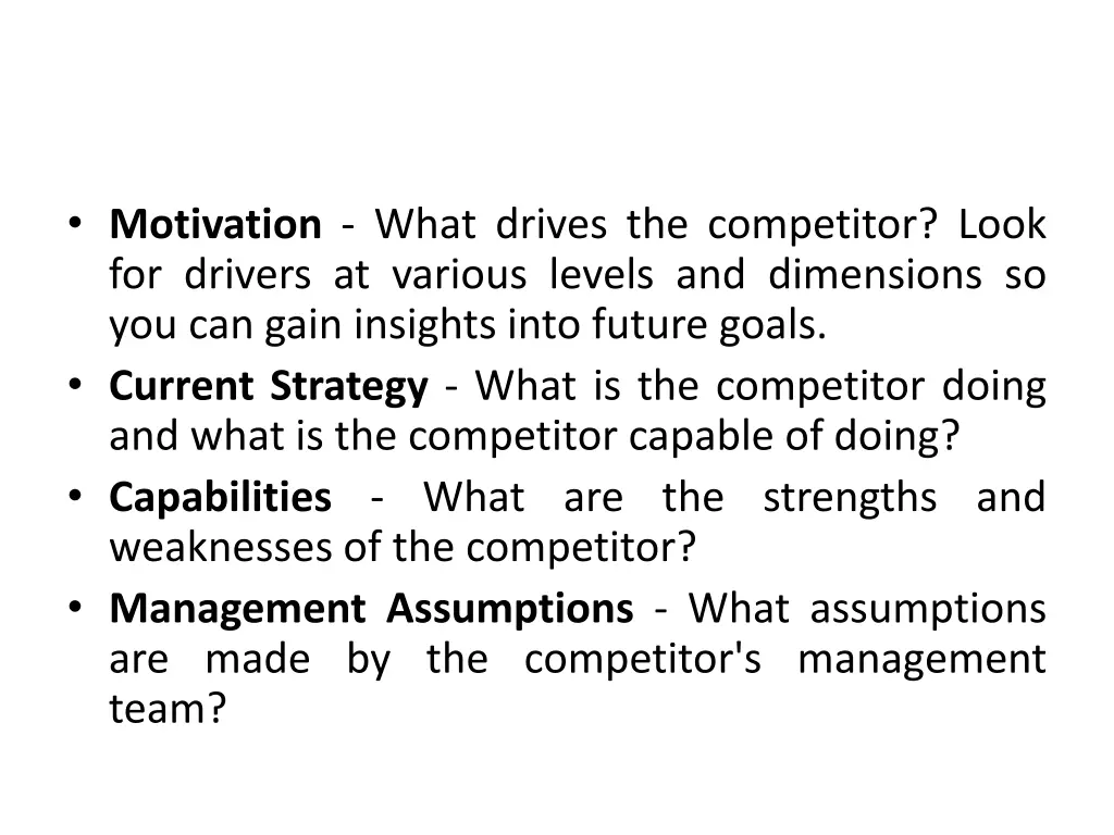 motivation what drives the competitor look