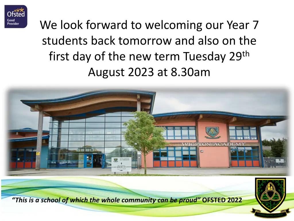 we look forward to welcoming our year 7 students