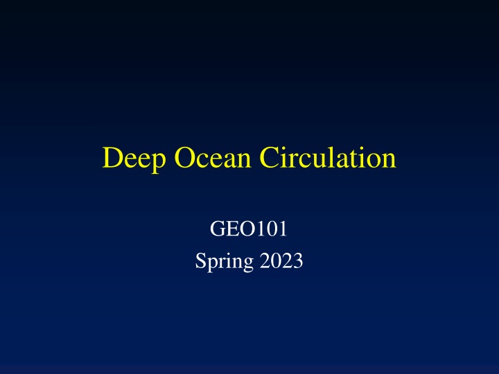 deep ocean circulation