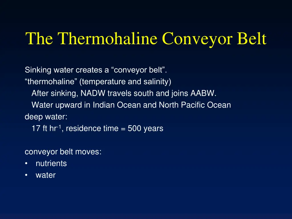 the thermohaline conveyor belt