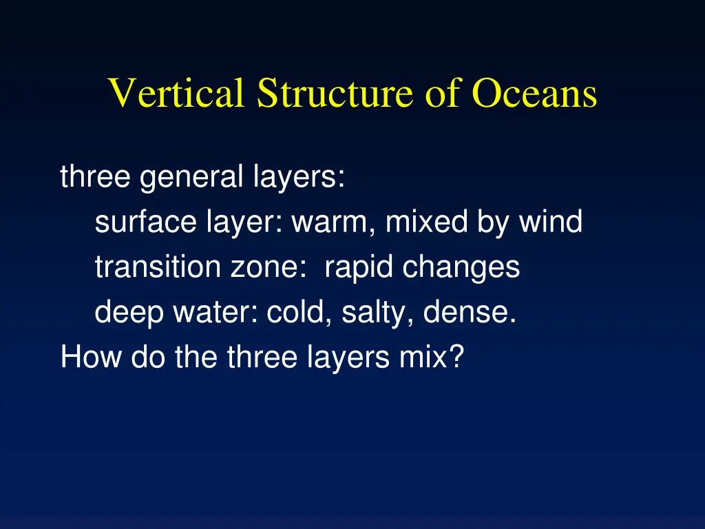 vertical structure of oceans 1