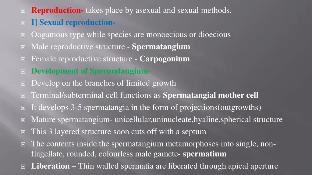 reproduction takes place by asexual and sexual