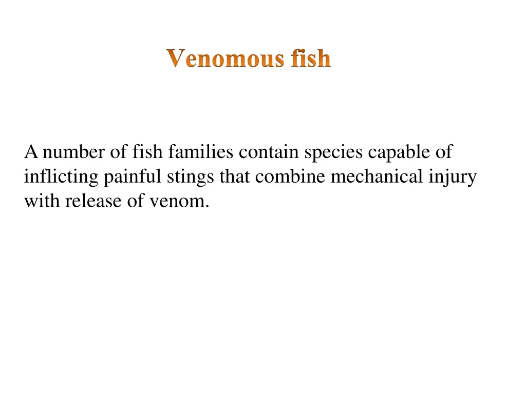 venomous fish