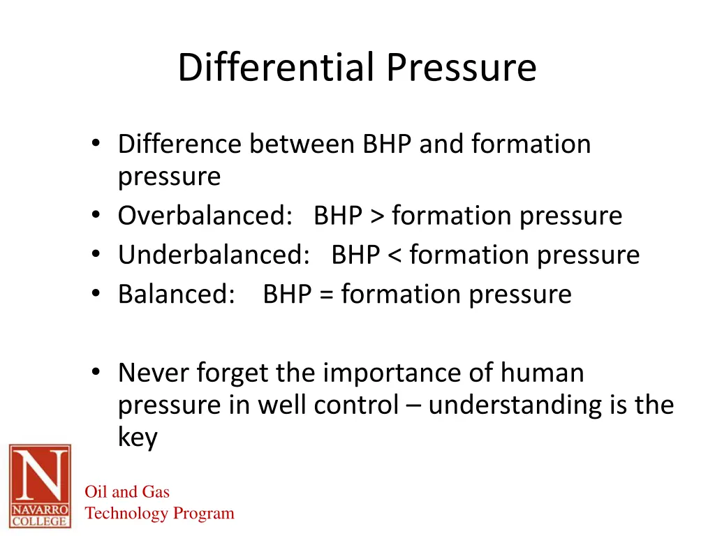 differential pressure