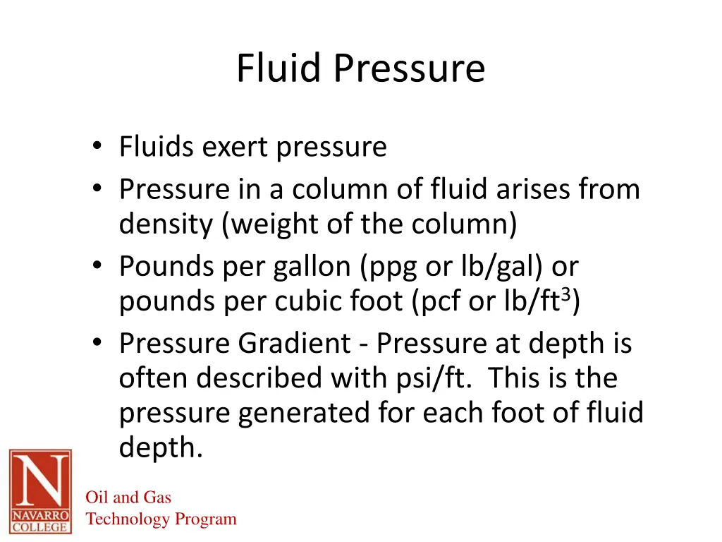 fluid pressure