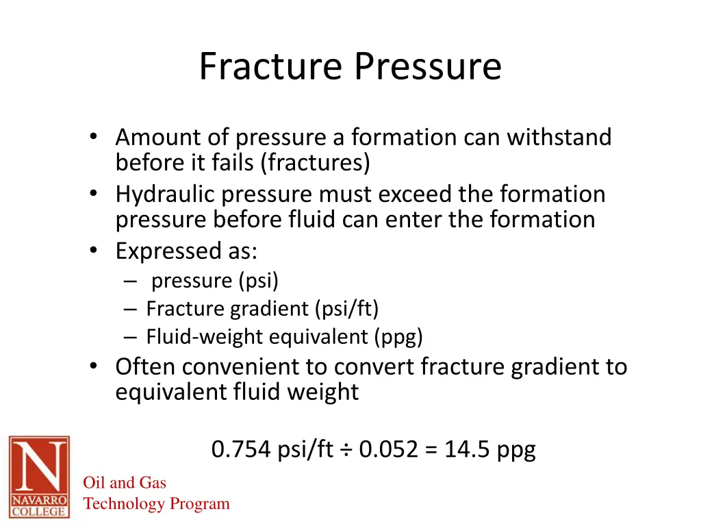 fracture pressure