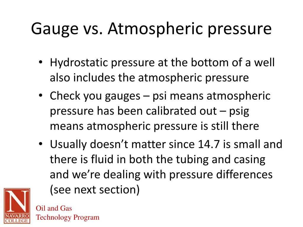 gauge vs atmospheric pressure