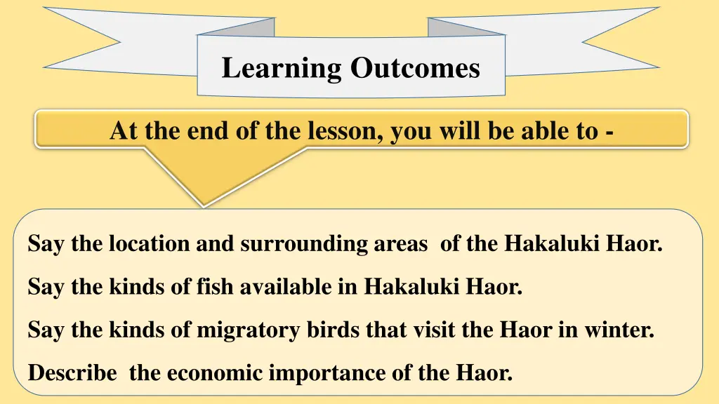 learning outcomes