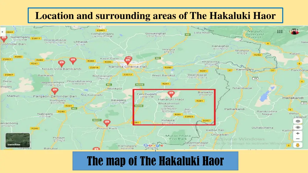 location and surrounding areas of the hakaluki