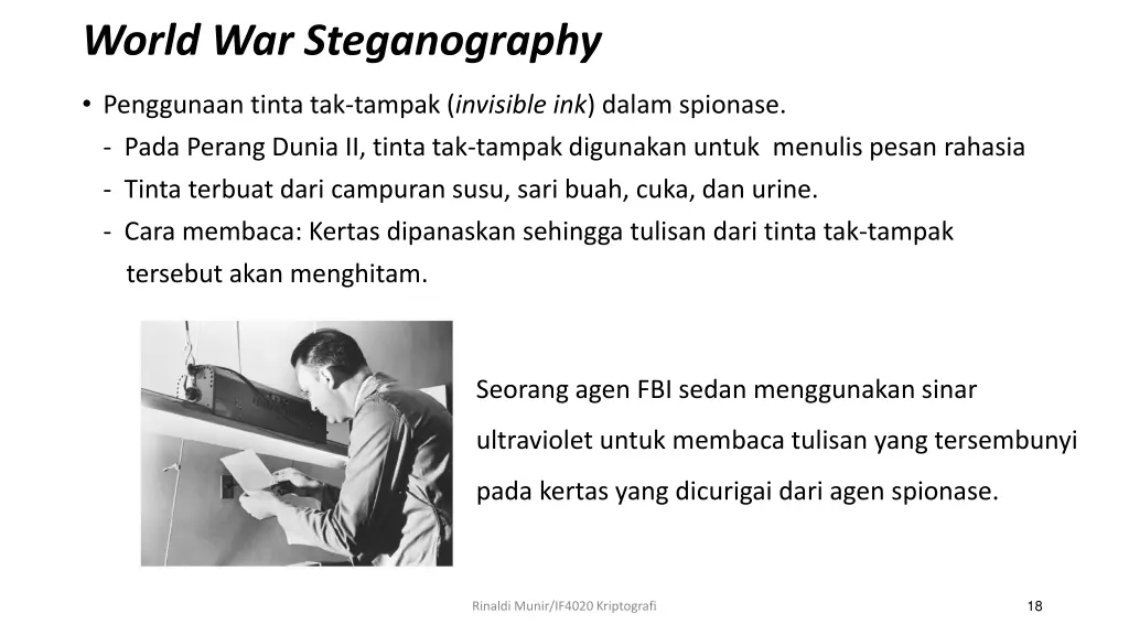 world war steganography