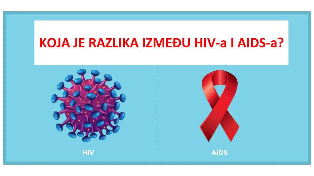 koja je razlika izme u hiv a i aids a 1