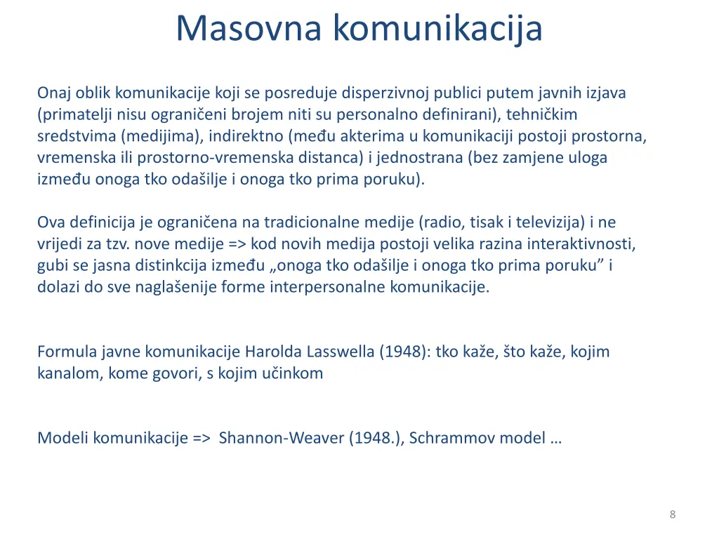 masovna komunikacija