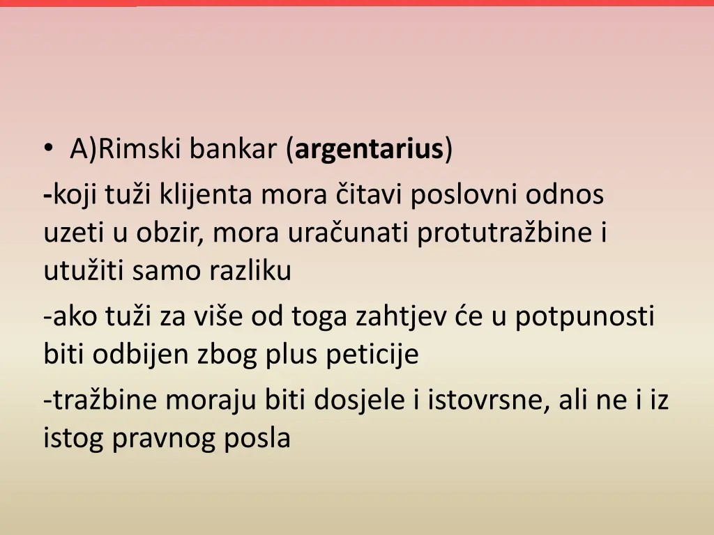 a rimski bankar argentarius koji tu i klijenta