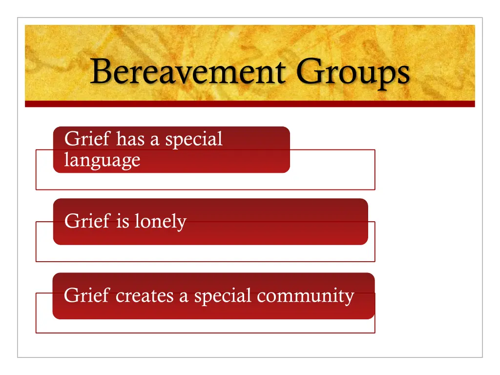 bereavement groups 1