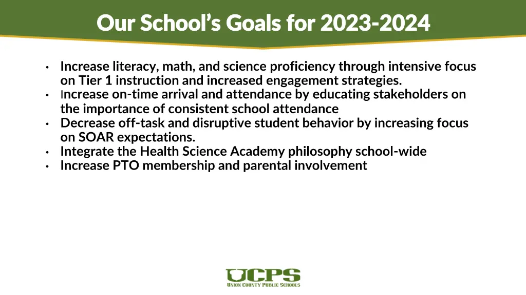 our school s goals for 2023 our school s goals