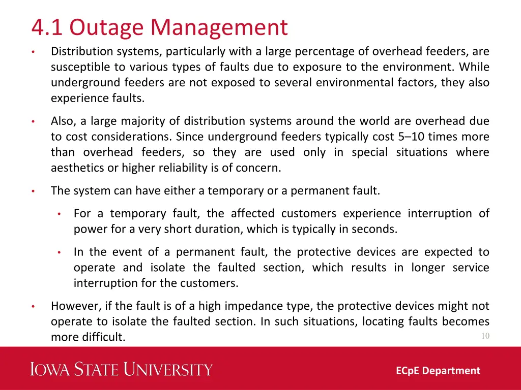 4 1 outage management distribution systems