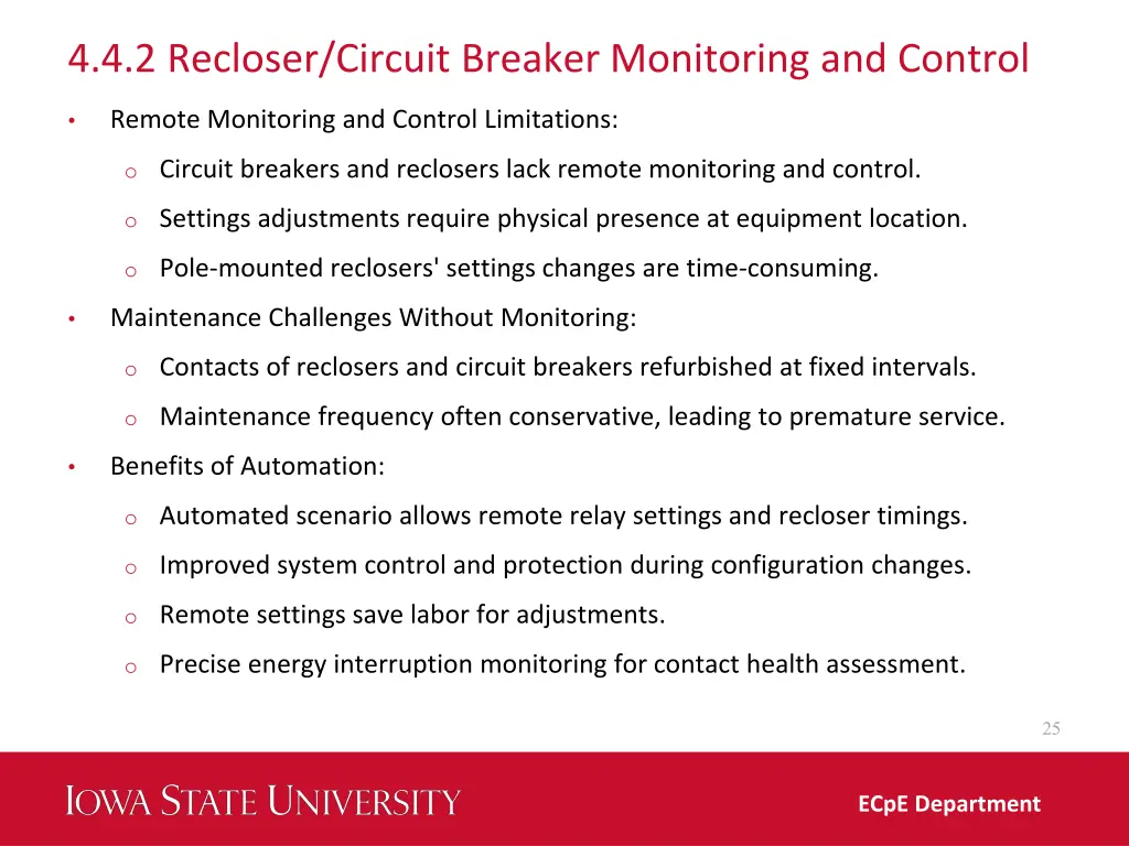 4 4 2 recloser circuit breaker monitoring