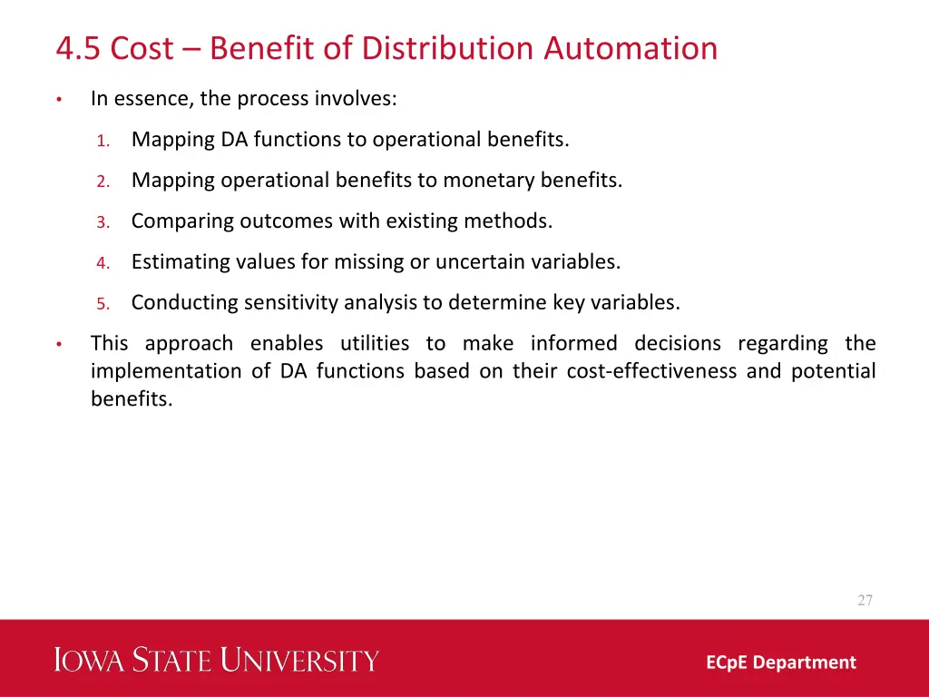 4 5 cost benefit of distribution automation 1