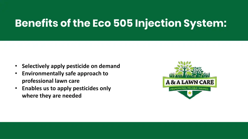 benefits of the eco 505 injection system