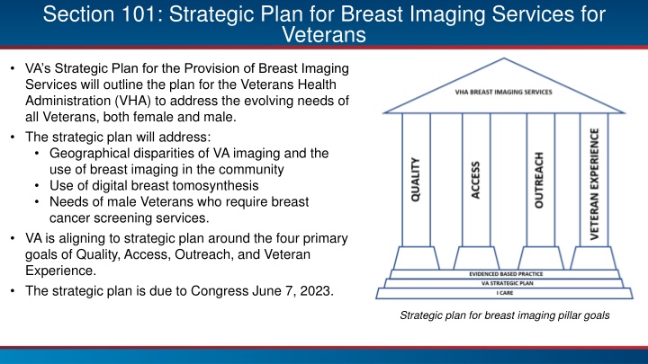 section 101 strategic plan for breast imaging