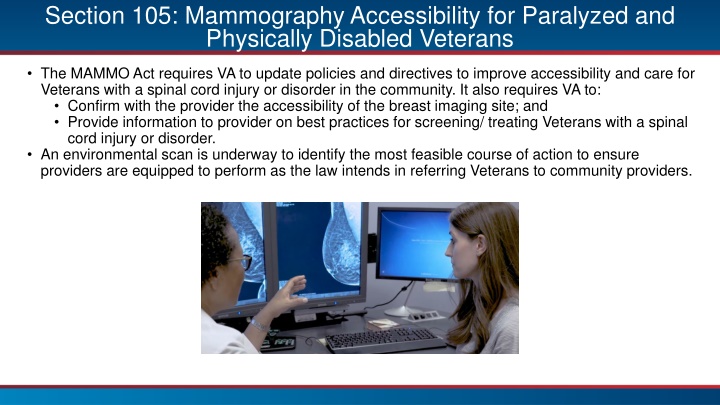 section 105 mammography accessibility 3