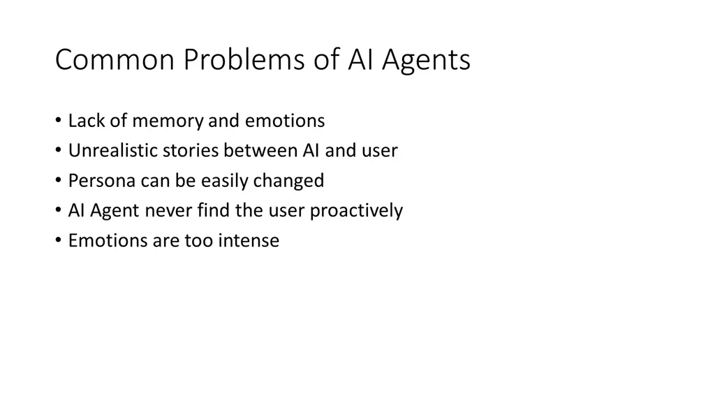 common problems of ai agents