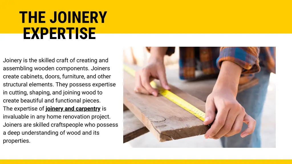 the joinery expertise