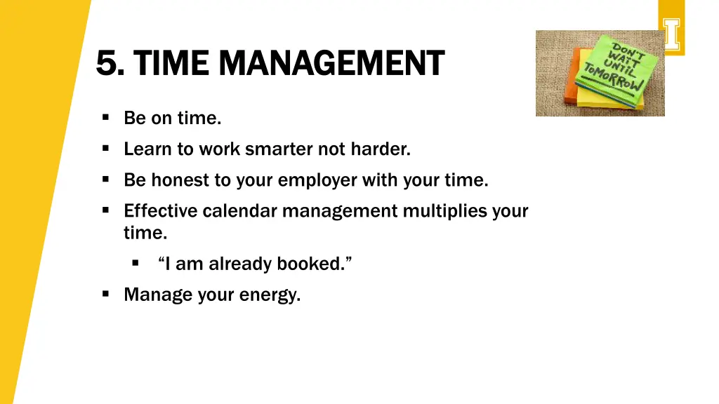 5 time management 5 time management