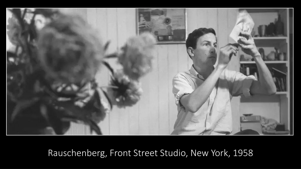 rauschenberg front street studio new york 1958