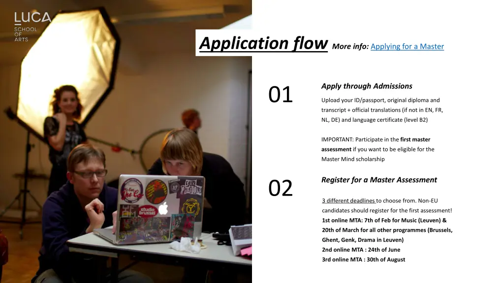 application flow more info applying for a master