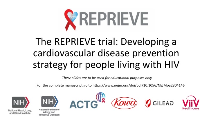 the reprieve trial developing a cardiovascular