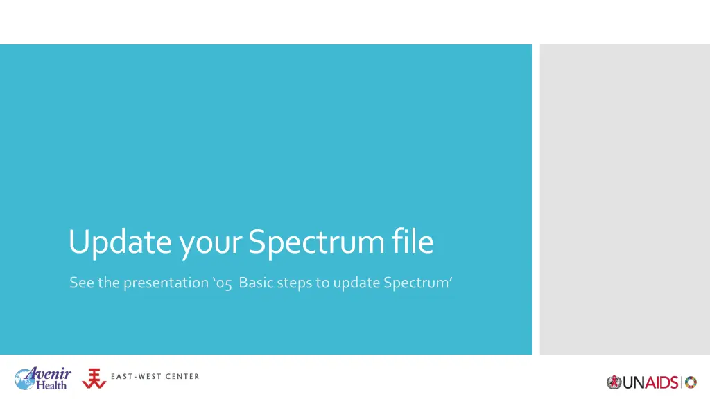 update your spectrum file