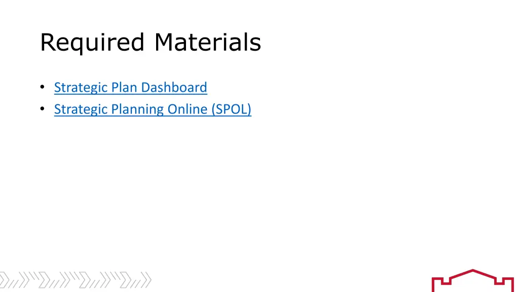 required materials