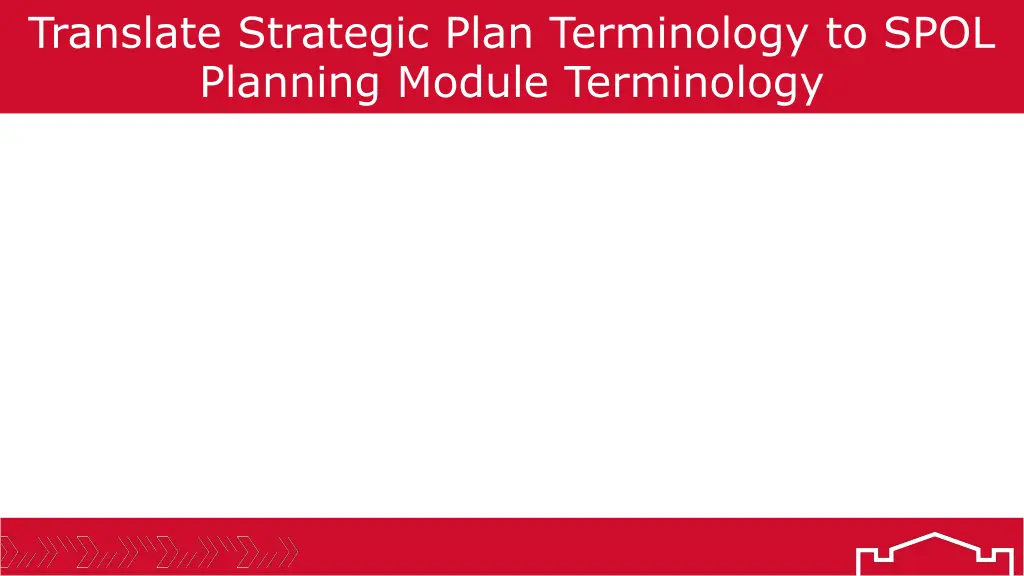 translate strategic plan terminology to spol