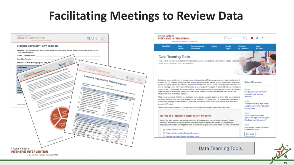 facilitating meetings to review data 2