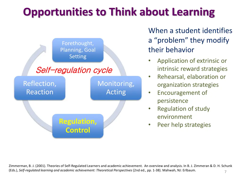 opportunities to think about learning 2