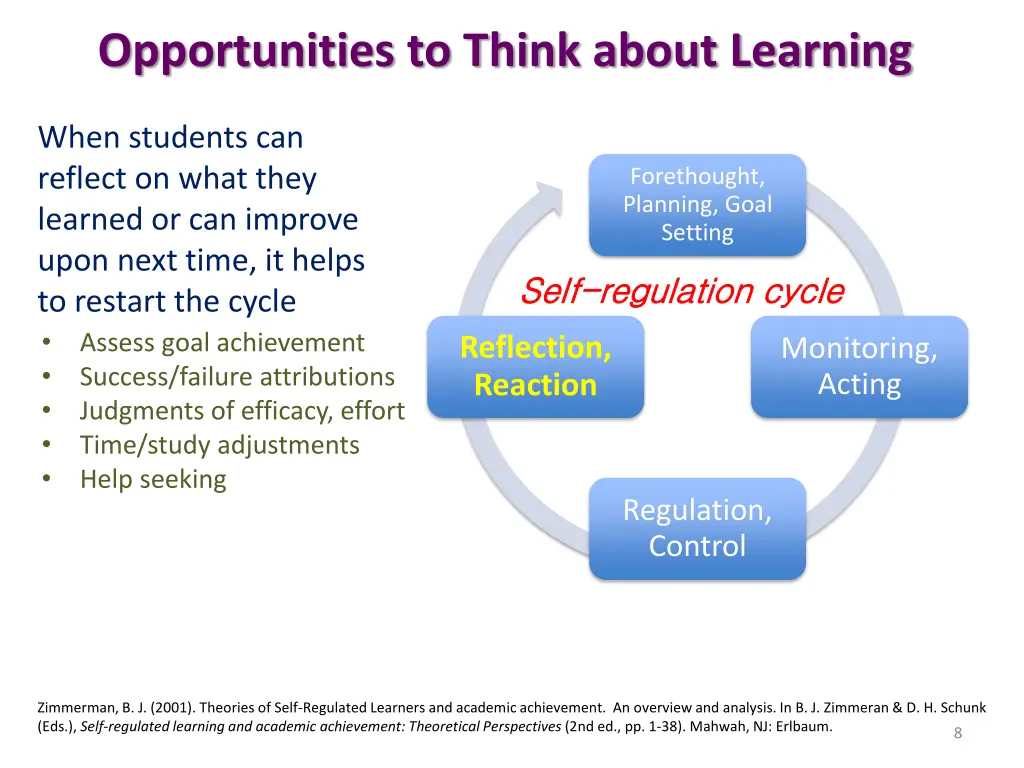 opportunities to think about learning 3