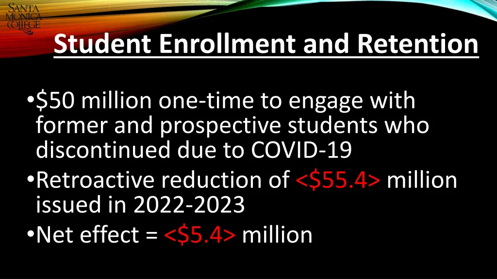 student enrollment and retention