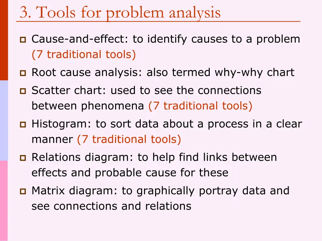 3 tools for problem analysis