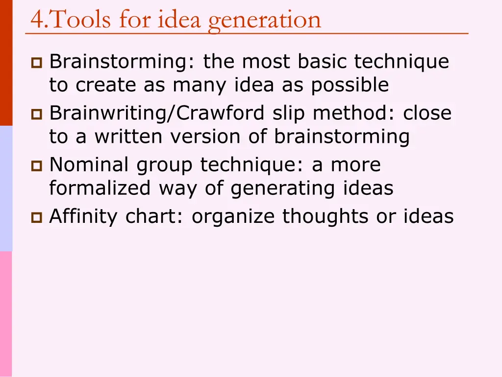 4 tools for idea generation