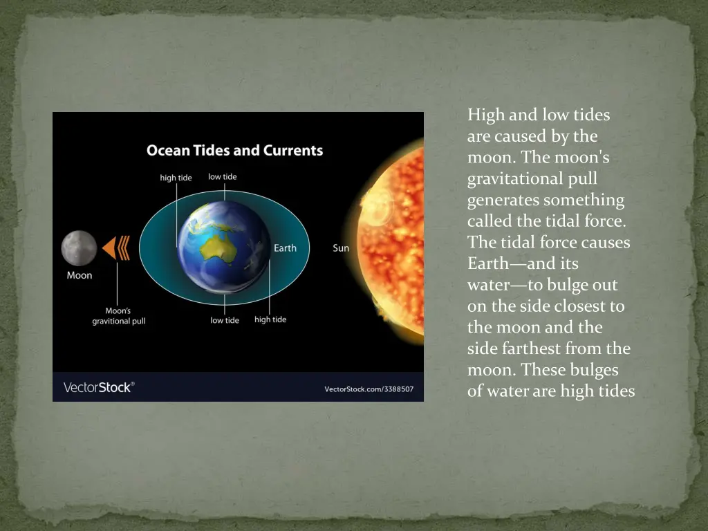 high and low tides are caused by the moon