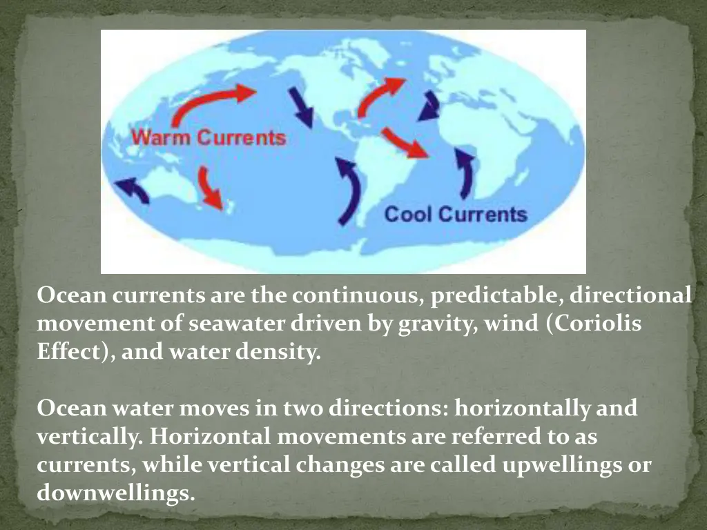 ocean currents are the continuous predictable