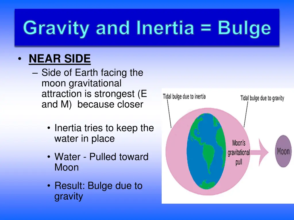 gravity and inertia bulge