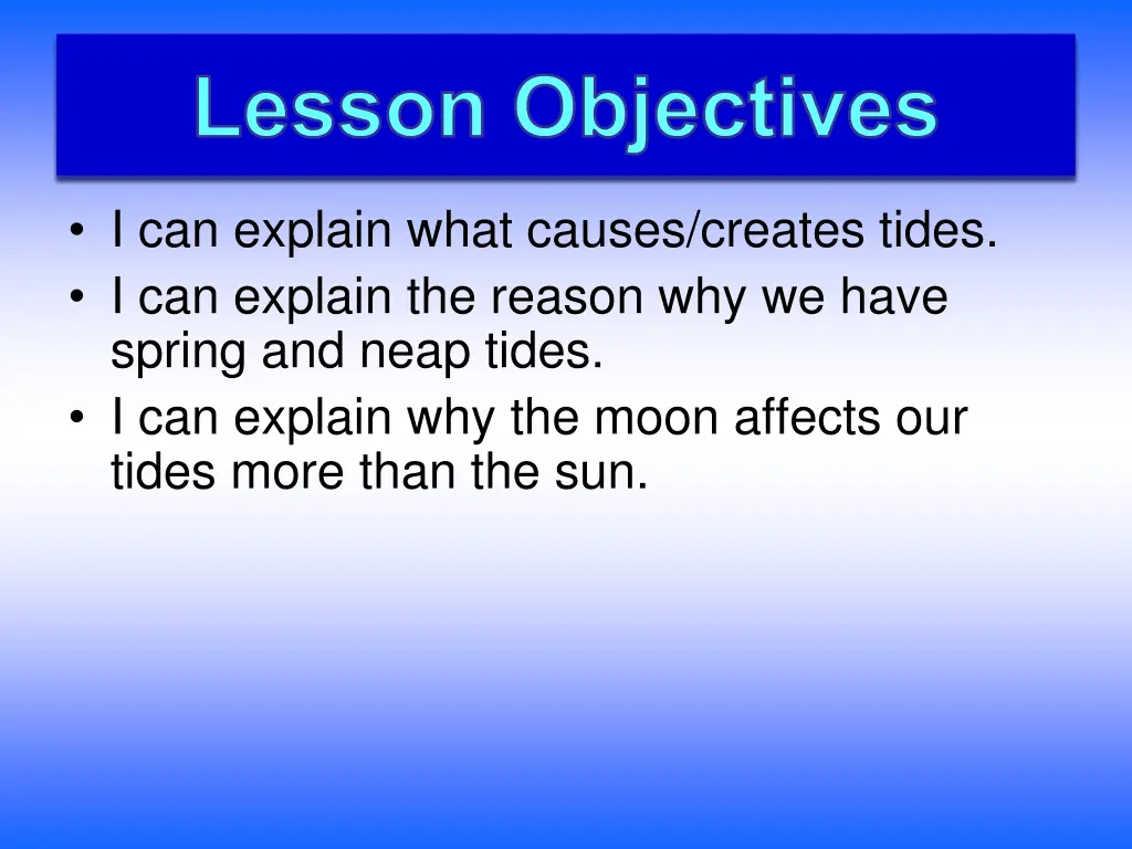 lesson objectives