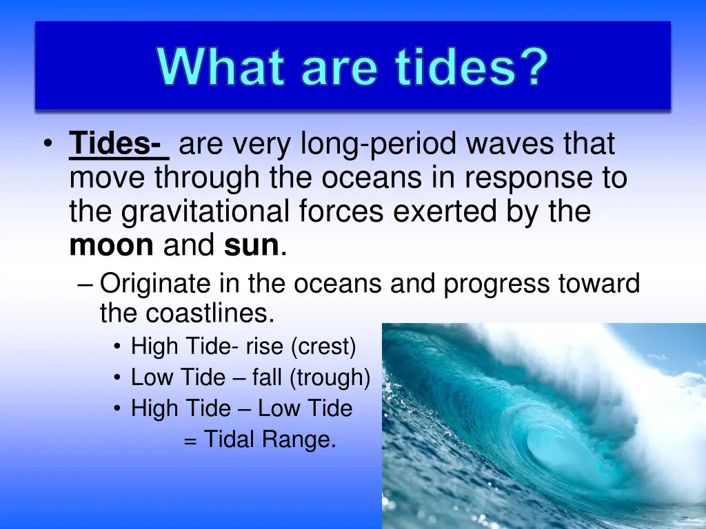 what are tides