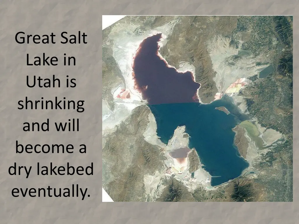 great salt lake in utah is shrinking and will